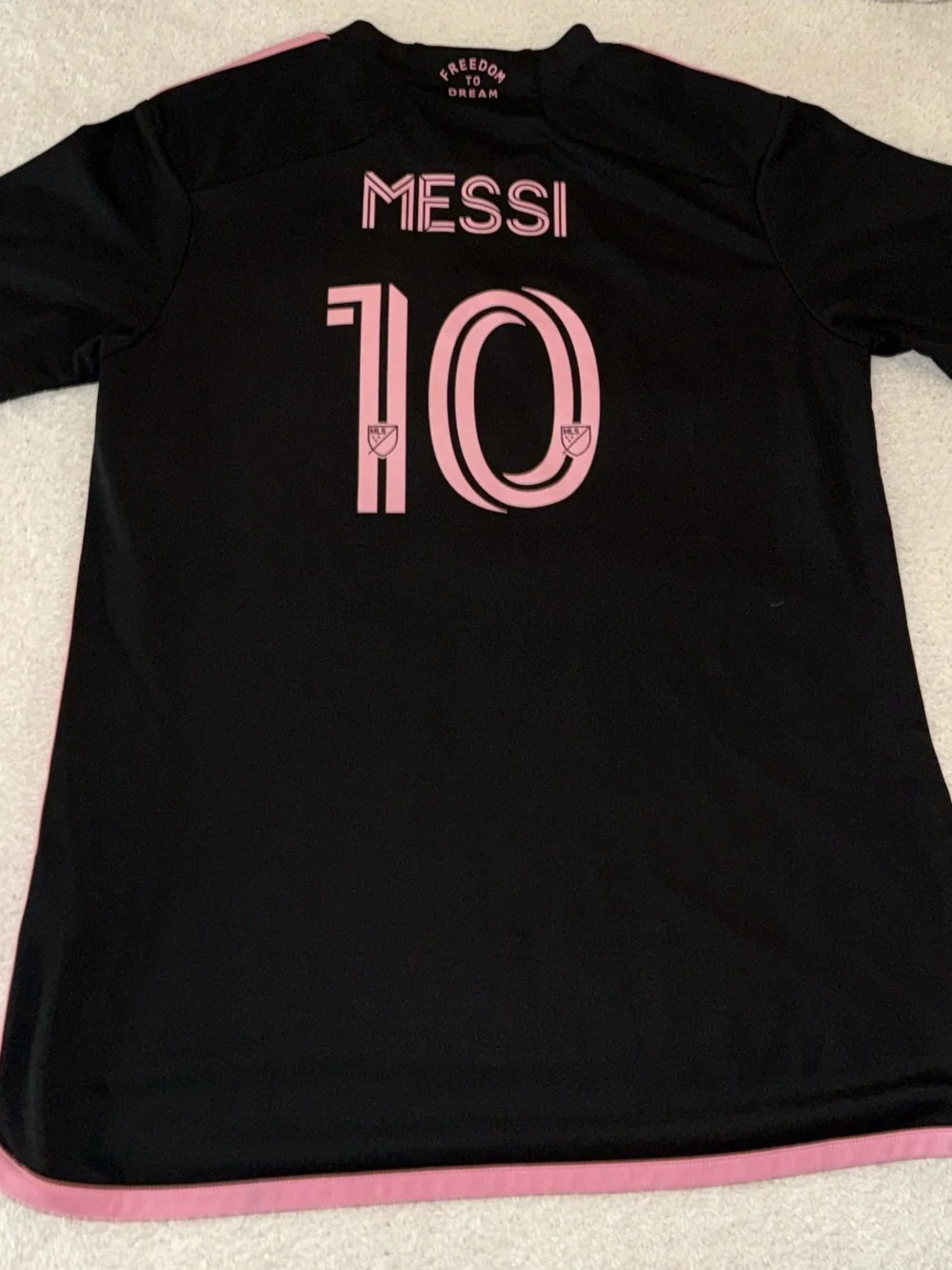 Black & Pink 'Messi 10' Soccer Jersey